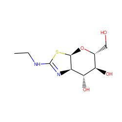 CCNC1=N[C@H]2[C@H](O[C@H](CO)[C@@H](O)[C@@H]2O)S1 ZINC000016052637