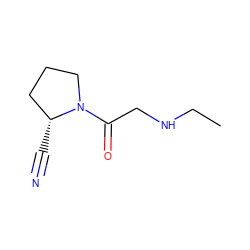 CCNCC(=O)N1CCC[C@H]1C#N ZINC000013522864