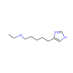 CCNCCCCCc1c[nH]cn1 ZINC000013685874