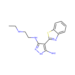 CCNCCNc1n[nH]c(N)c1-c1nc2ccccc2s1 ZINC000114398124