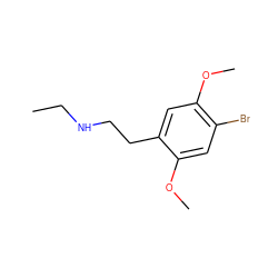 CCNCCc1cc(OC)c(Br)cc1OC ZINC000013737375