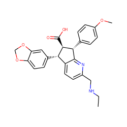 CCNCc1ccc2c(n1)[C@@H](c1ccc(OC)cc1)[C@H](C(=O)O)[C@H]2c1ccc2c(c1)OCO2 ZINC000013859862