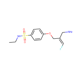 CCNS(=O)(=O)c1ccc(OC/C(=C\F)CN)cc1 ZINC000205705716