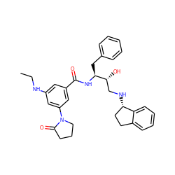 CCNc1cc(C(=O)N[C@@H](Cc2ccccc2)[C@H](O)CN[C@H]2CCc3ccccc32)cc(N2CCCC2=O)c1 ZINC000028978447