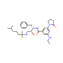 CCNc1cc(C(=O)N[C@@H](Cc2ccccc2)[C@H](O)CNC(C)(C)CCCC(C)C)cc(N2CCCC2=O)c1 ZINC000016052608