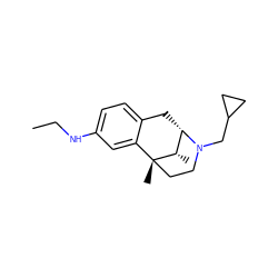 CCNc1ccc2c(c1)[C@@]1(C)CCN(CC3CC3)[C@@H](C2)[C@@H]1C ZINC000029550565