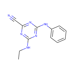 CCNc1nc(C#N)nc(Nc2ccccc2)n1 ZINC000000270639