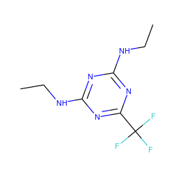 CCNc1nc(NCC)nc(C(F)(F)F)n1 ZINC000002031299