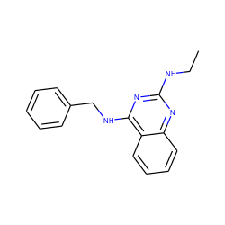 CCNc1nc(NCc2ccccc2)c2ccccc2n1 ZINC000105704979