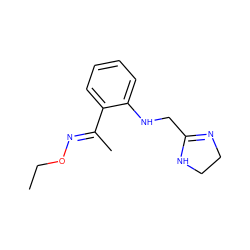 CCO/N=C(\C)c1ccccc1NCC1=NCCN1 ZINC000013438410