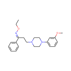 CCO/N=C(\CCN1CCN(c2cccc(OC)c2)CC1)c1ccccc1 ZINC000036475958