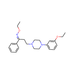 CCO/N=C(\CCN1CCN(c2cccc(OCC)c2)CC1)c1ccccc1 ZINC000038147643