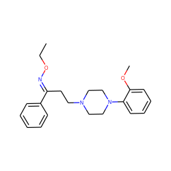 CCO/N=C(\CCN1CCN(c2ccccc2OC)CC1)c1ccccc1 ZINC000036476222