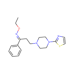 CCO/N=C(\CCN1CCN(c2nccs2)CC1)c1ccccc1 ZINC000036216730