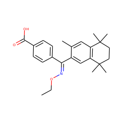 CCO/N=C(\c1ccc(C(=O)O)cc1)c1cc2c(cc1C)C(C)(C)CCC2(C)C ZINC000013794354