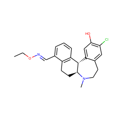 CCO/N=C/c1cccc2c1CC[C@H]1[C@H]2c2cc(O)c(Cl)cc2CCN1C ZINC000045390404