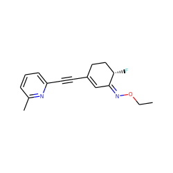 CCO/N=C1/C=C(C#Cc2cccc(C)n2)CC[C@@H]1F ZINC000095552013