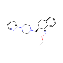 CCO/N=C1/c2ccccc2CC[C@@H]1CN1CCN(c2ccccn2)CC1 ZINC000036475924