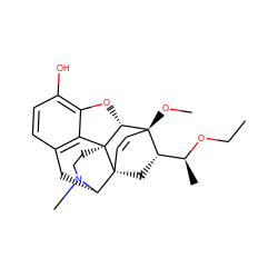 CCO[C@@H](C)[C@@H]1C[C@@]23C=C[C@]1(OC)[C@H]1Oc4c(O)ccc5c4[C@@]12CCN(C)[C@H]3C5 ZINC000261189237