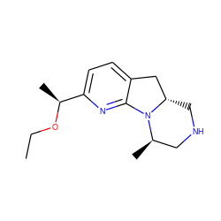 CCO[C@@H](C)c1ccc2c(n1)N1[C@H](C)CNC[C@H]1C2 ZINC000028572301