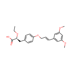 CCO[C@@H](Cc1ccc(OC/C=C/c2cc(OC)cc(OC)c2)cc1)C(=O)O ZINC000028948390