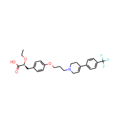 CCO[C@@H](Cc1ccc(OCCCN2CC=C(c3ccc(C(F)(F)F)cc3)CC2)cc1)C(=O)O ZINC000040950274