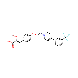 CCO[C@@H](Cc1ccc(OCCN2CC=C(c3cccc(C(F)(F)F)c3)CC2)cc1)C(=O)O ZINC000040918202