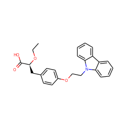 CCO[C@@H](Cc1ccc(OCCn2c3ccccc3c3ccccc32)cc1)C(=O)O ZINC000001910340