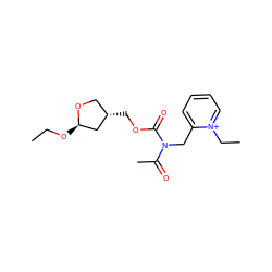 CCO[C@@H]1C[C@@H](COC(=O)N(Cc2cccc[n+]2CC)C(C)=O)CO1 ZINC000013450253