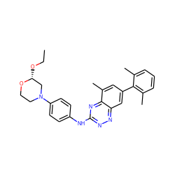 CCO[C@@H]1CN(c2ccc(Nc3nnc4cc(-c5c(C)cccc5C)cc(C)c4n3)cc2)CCO1 ZINC000037858308