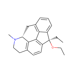 CCO[C@]1(CC)c2cccc3c2-c2c1ccc1c2[C@@H](C3)N(C)CC1 ZINC000013806937