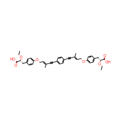 CCO[C@H](Cc1ccc(OC/C=C(\C)C#Cc2ccc(C#C/C(C)=C/COc3ccc(C[C@@H](OCC)C(=O)O)cc3)cc2)cc1)C(=O)O ZINC000095607633