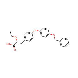 CCO[C@H](Cc1ccc(Oc2ccc(OCc3ccccc3)cc2)cc1)C(=O)O ZINC001772619115