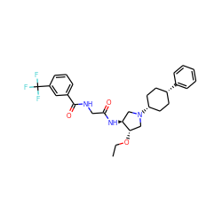 CCO[C@H]1CN([C@H]2CC[C@@H](c3ccccc3)CC2)C[C@@H]1NC(=O)CNC(=O)c1cccc(C(F)(F)F)c1 ZINC000253961137