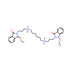 CCO[C@H]1c2ccccc2C(=O)N1CCC[N+](C)(C)CCCCCC[N+](C)(C)CCCN1C(=O)c2ccccc2[C@@H]1OCC ZINC000026252543