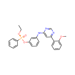 CCO[P@@](=O)(Oc1cccc(Nc2cc(-c3ccccc3OC)ncn2)c1)c1ccccc1 ZINC000169342858