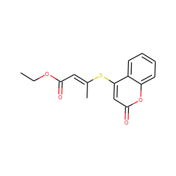 CCOC(=O)/C=C(\C)Sc1cc(=O)oc2ccccc12 ZINC000000185143