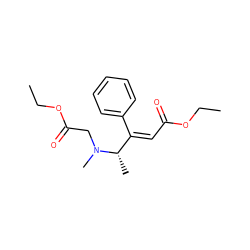 CCOC(=O)/C=C(\c1ccccc1)[C@H](C)N(C)CC(=O)OCC ZINC000013584712