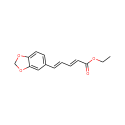 CCOC(=O)/C=C/C=C/c1ccc2c(c1)OCO2 ZINC000034017630