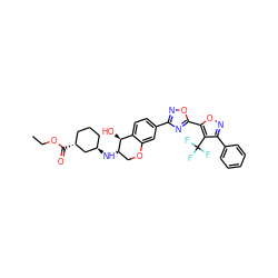 CCOC(=O)[C@@H]1CCC[C@@H](N[C@@H]2COc3cc(-c4noc(-c5onc(-c6ccccc6)c5C(F)(F)F)n4)ccc3[C@@H]2O)C1 ZINC000169700220