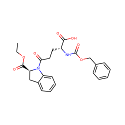 CCOC(=O)[C@@H]1Cc2ccccc2N1C(=O)CC[C@@H](NC(=O)OCc1ccccc1)C(=O)O ZINC000029339732