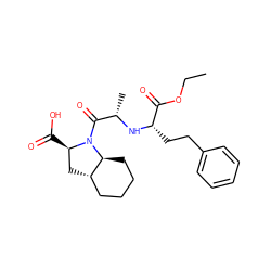 CCOC(=O)[C@H](CCc1ccccc1)N[C@@H](C)C(=O)N1[C@H](C(=O)O)C[C@H]2CCCC[C@@H]21 ZINC000001853205