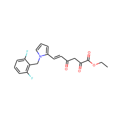 CCOC(=O)C(=O)CC(=O)/C=C/c1cccn1Cc1c(F)cccc1F ZINC000103295947