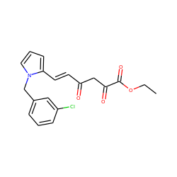 CCOC(=O)C(=O)CC(=O)/C=C/c1cccn1Cc1cccc(Cl)c1 ZINC000103295974