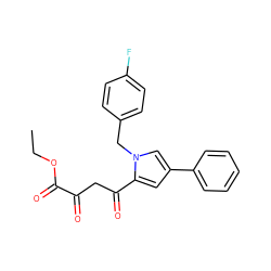 CCOC(=O)C(=O)CC(=O)c1cc(-c2ccccc2)cn1Cc1ccc(F)cc1 ZINC000299859376