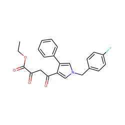 CCOC(=O)C(=O)CC(=O)c1cn(Cc2ccc(F)cc2)cc1-c1ccccc1 ZINC000299866259