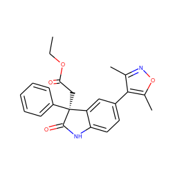 CCOC(=O)C[C@@]1(c2ccccc2)C(=O)Nc2ccc(-c3c(C)noc3C)cc21 ZINC000219429672