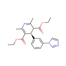 CCOC(=O)C1=C(C)N=C(C)C(C(=O)OCC)[C@H]1c1cccc(-n2ccnc2)c1 ZINC000000597414