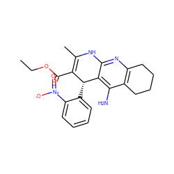 CCOC(=O)C1=C(C)Nc2nc3c(c(N)c2[C@@H]1c1ccccc1[N+](=O)[O-])CCCC3 ZINC000035079575