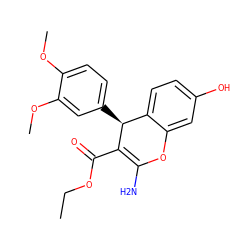 CCOC(=O)C1=C(N)Oc2cc(O)ccc2[C@@H]1c1ccc(OC)c(OC)c1 ZINC000103252992